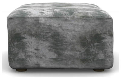 Heart of House Chloe Shimmer Fabric Footstool - Silver